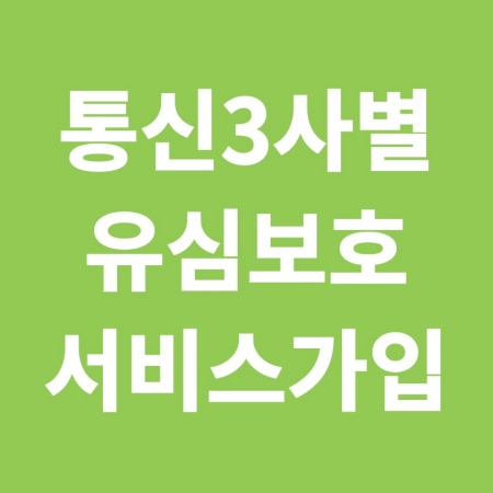 통신3사별 유심보호서비스 가입