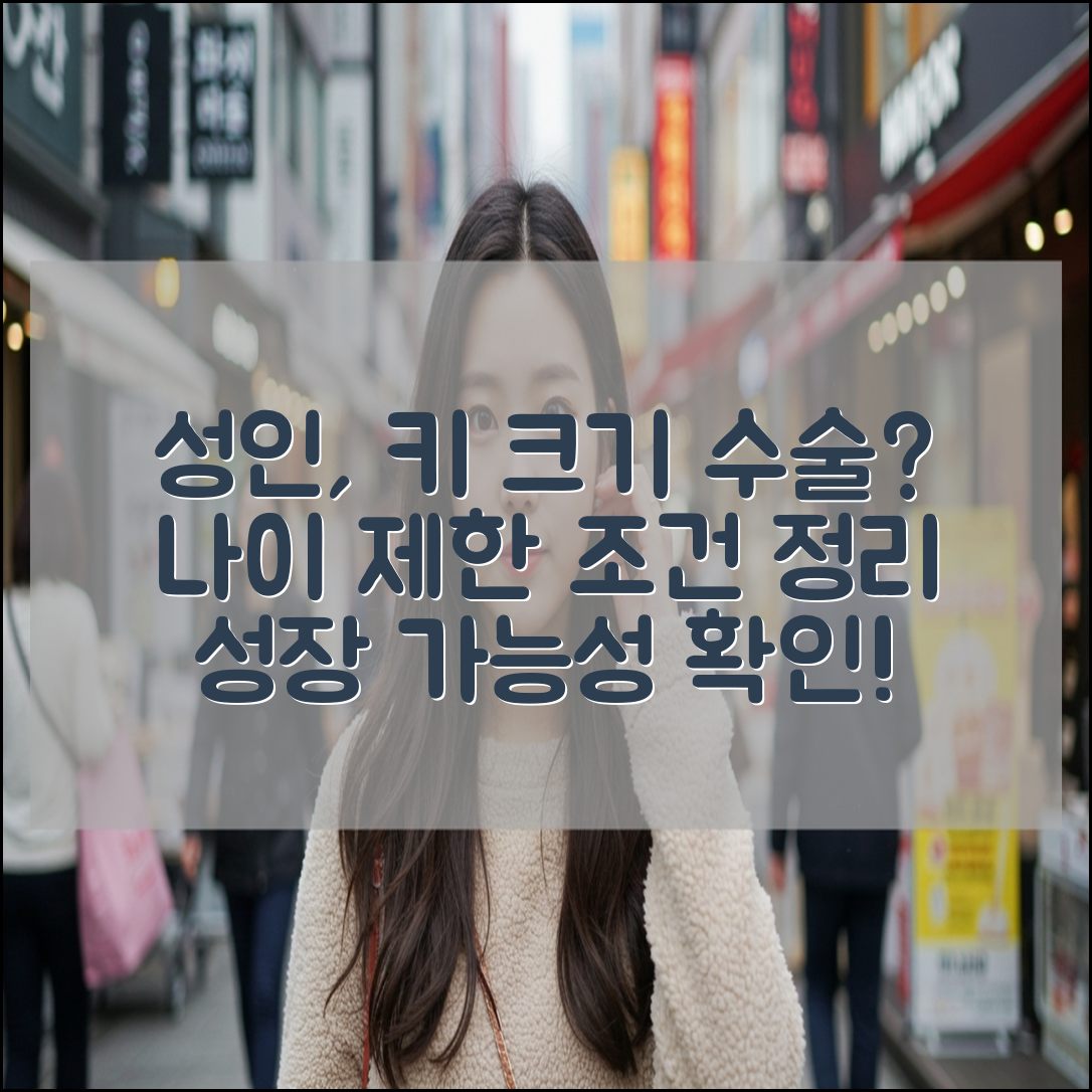 성인도 키 크는 수술 가능할까? 나이 제한과 조건 정리