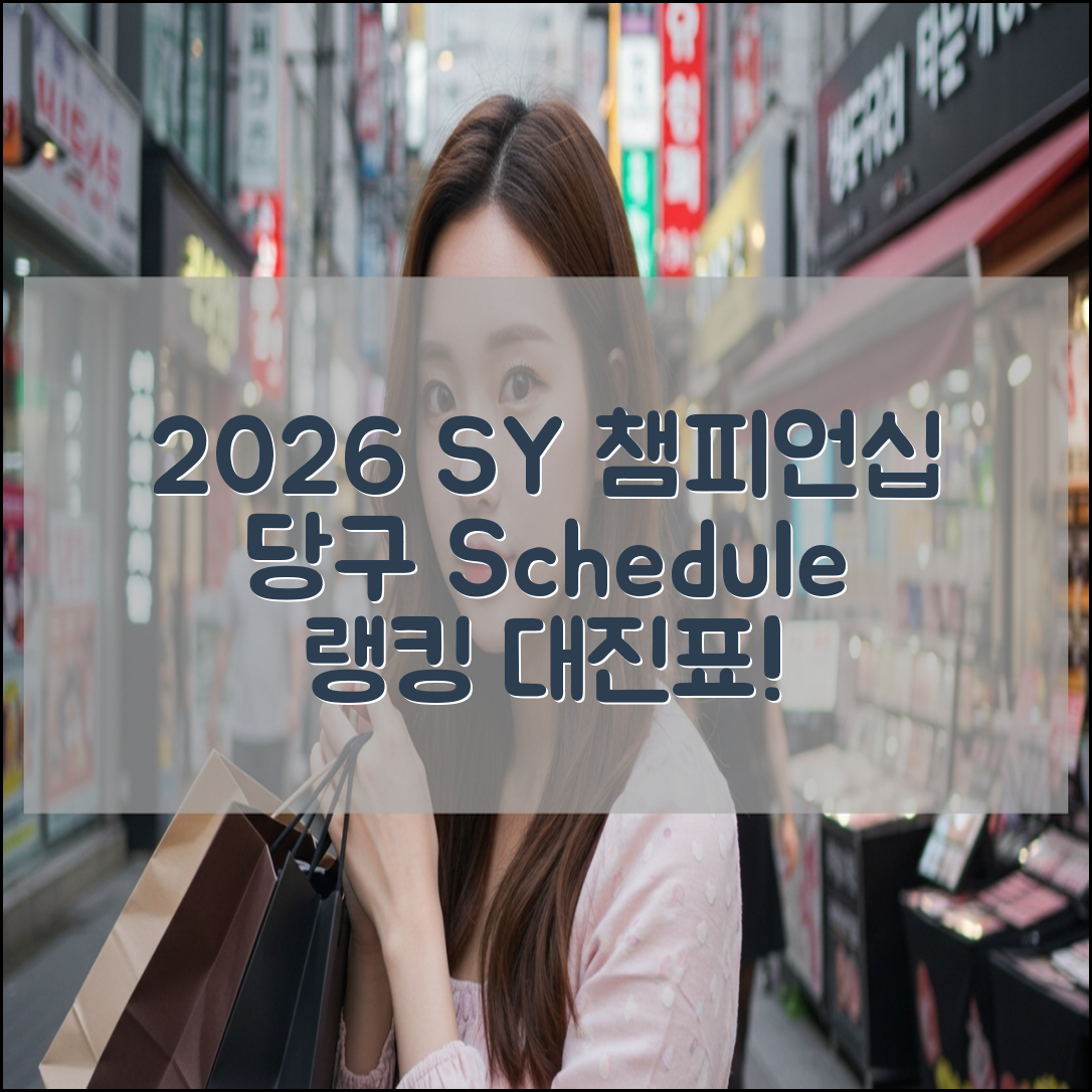 2026 SY 베리테옴므 PBA-LPBA 챔피언십 당구 일정 대진표 및 순위