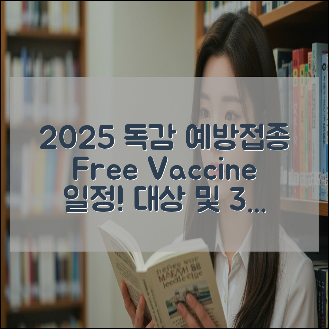2025 독감 무료접종 일정, 대상 및 3가 백신 전환)