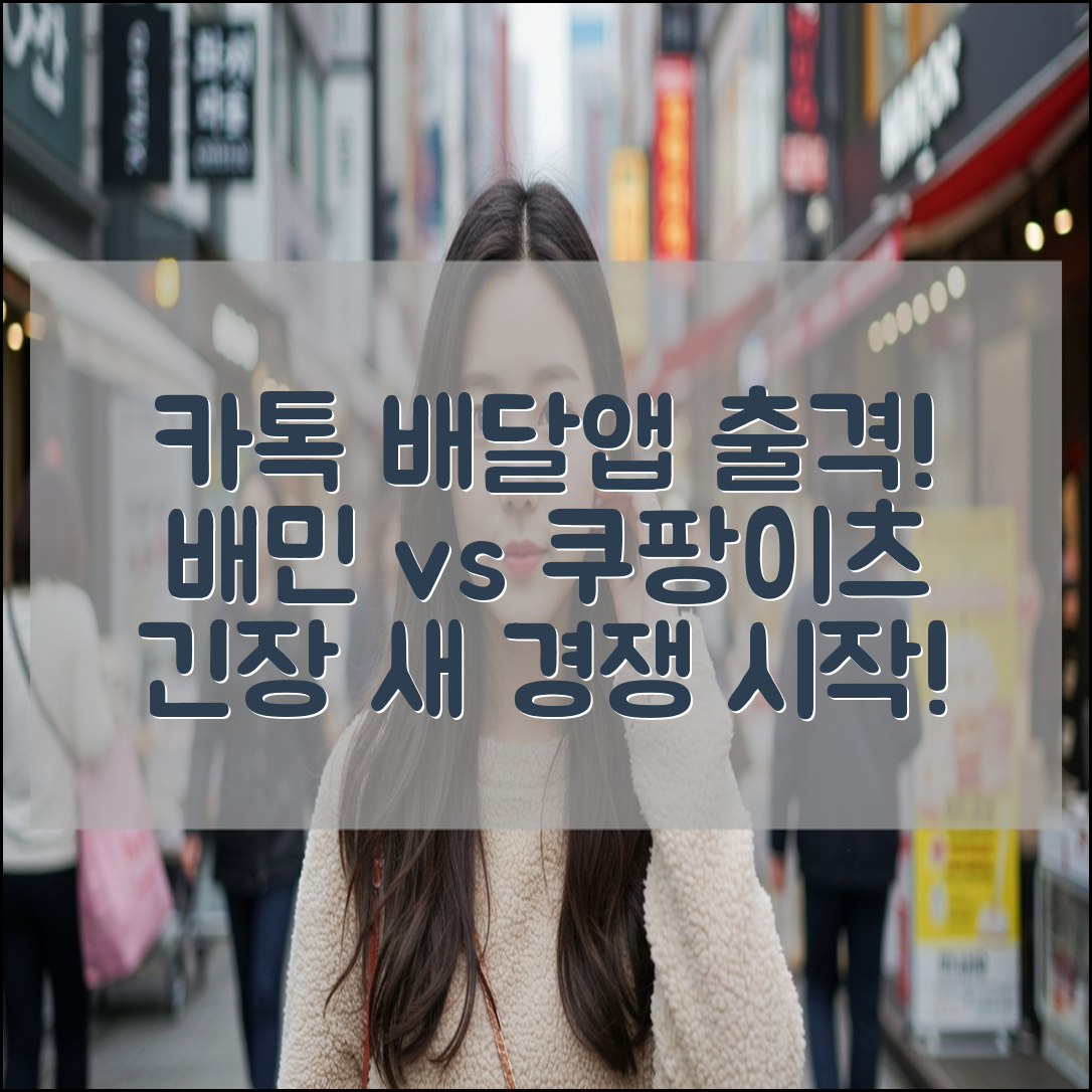 카카오톡 배달앱, 배민 쿠팡이츠 초긴장할까?