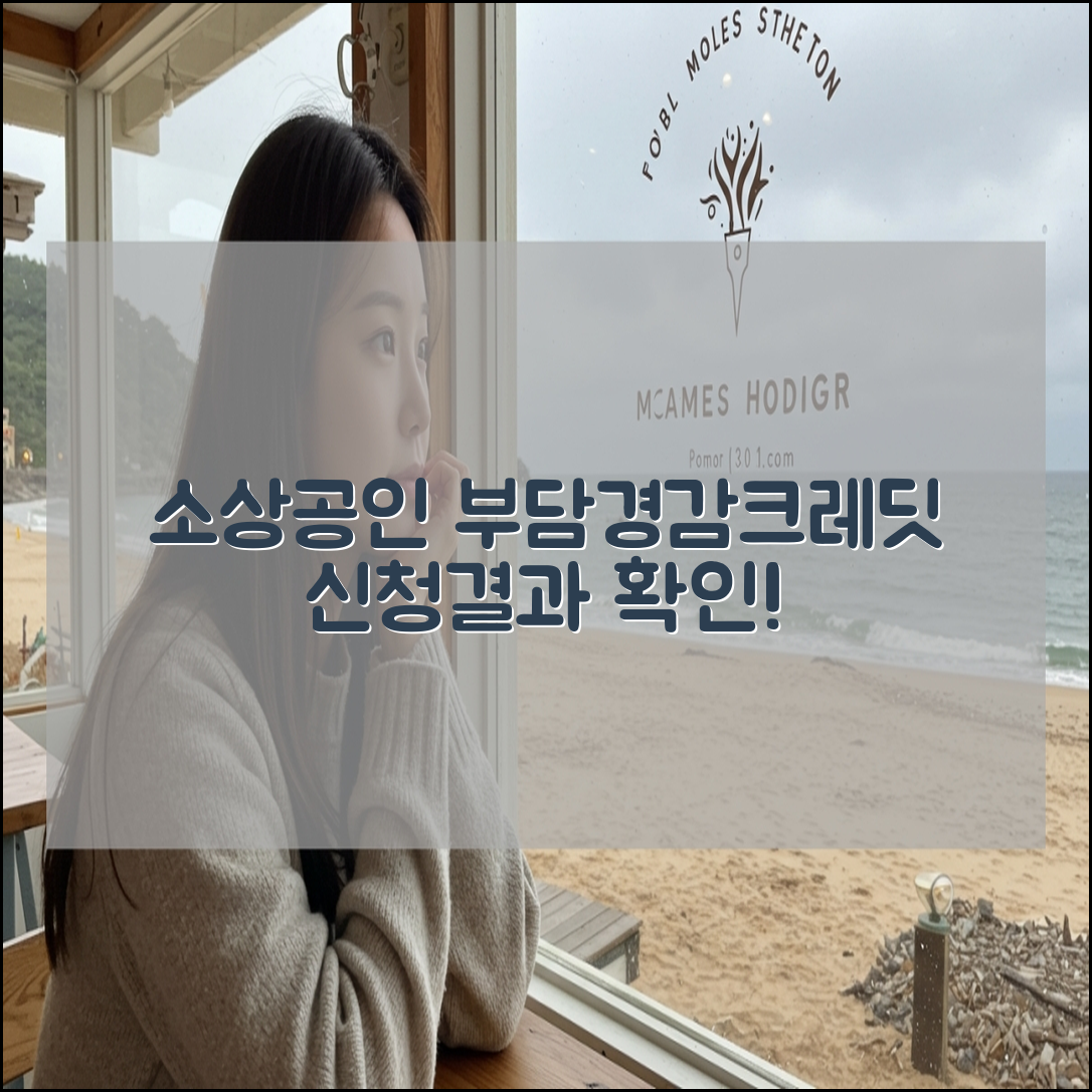 소상공인 부담경감크레딧 신청결과 확인 및 보류 검증중 의견제출