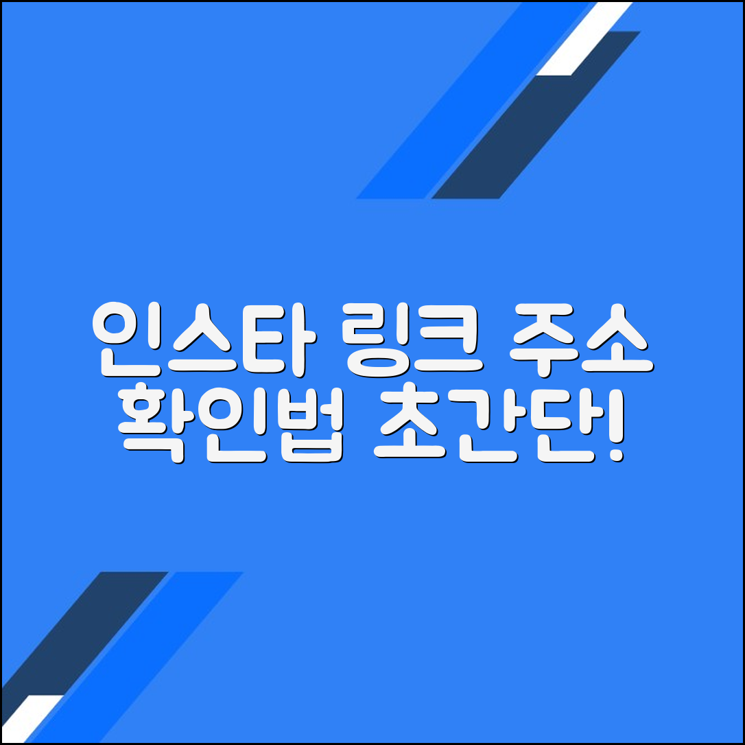 인스타그램 주소 링크 확인하는 법: 쉽게 따라하는 가이드