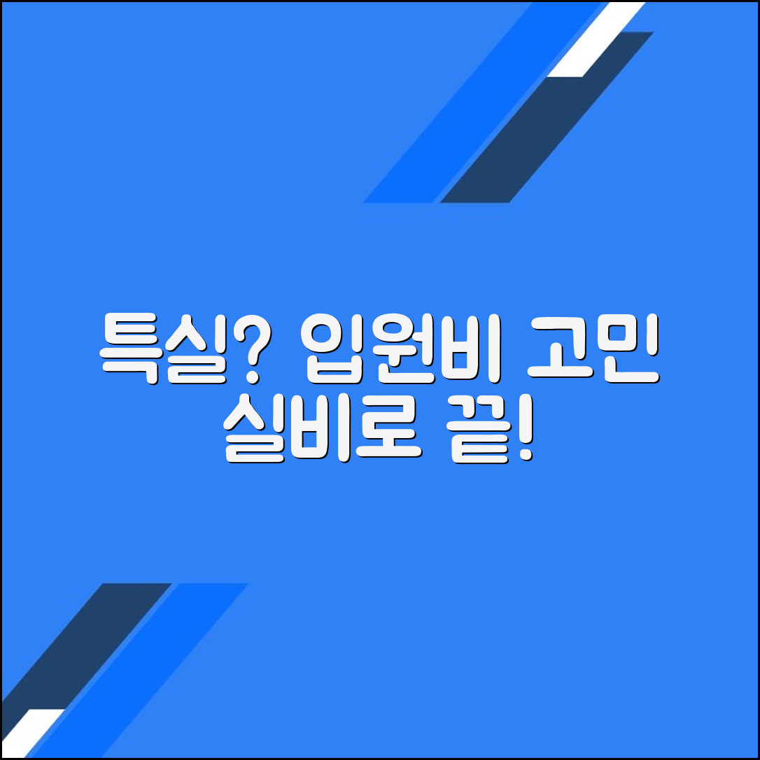 특실 입원비와 실비보험