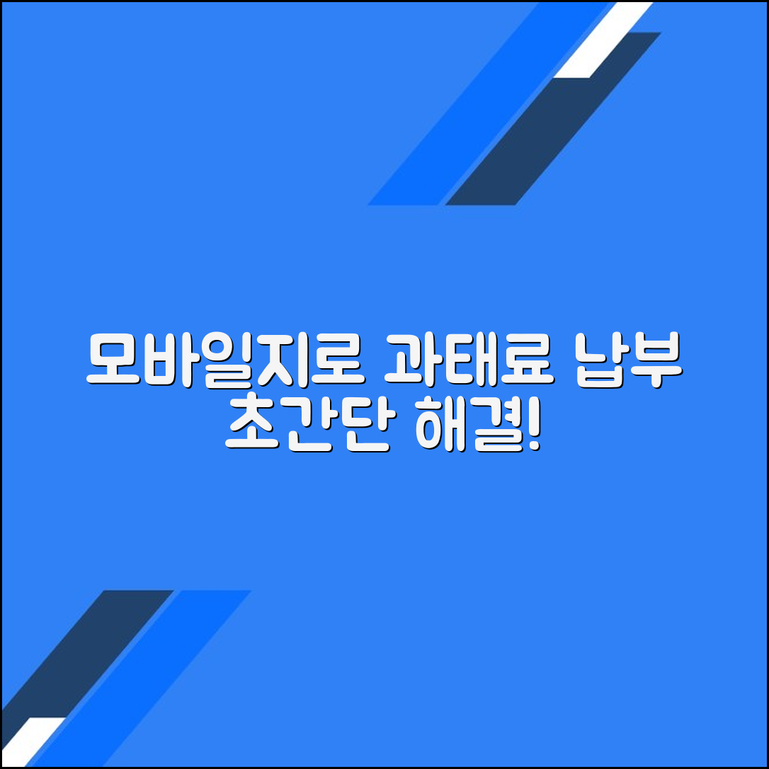 모바일지로로 과태료를 빠르게 납부하는 방법 완벽 가이드