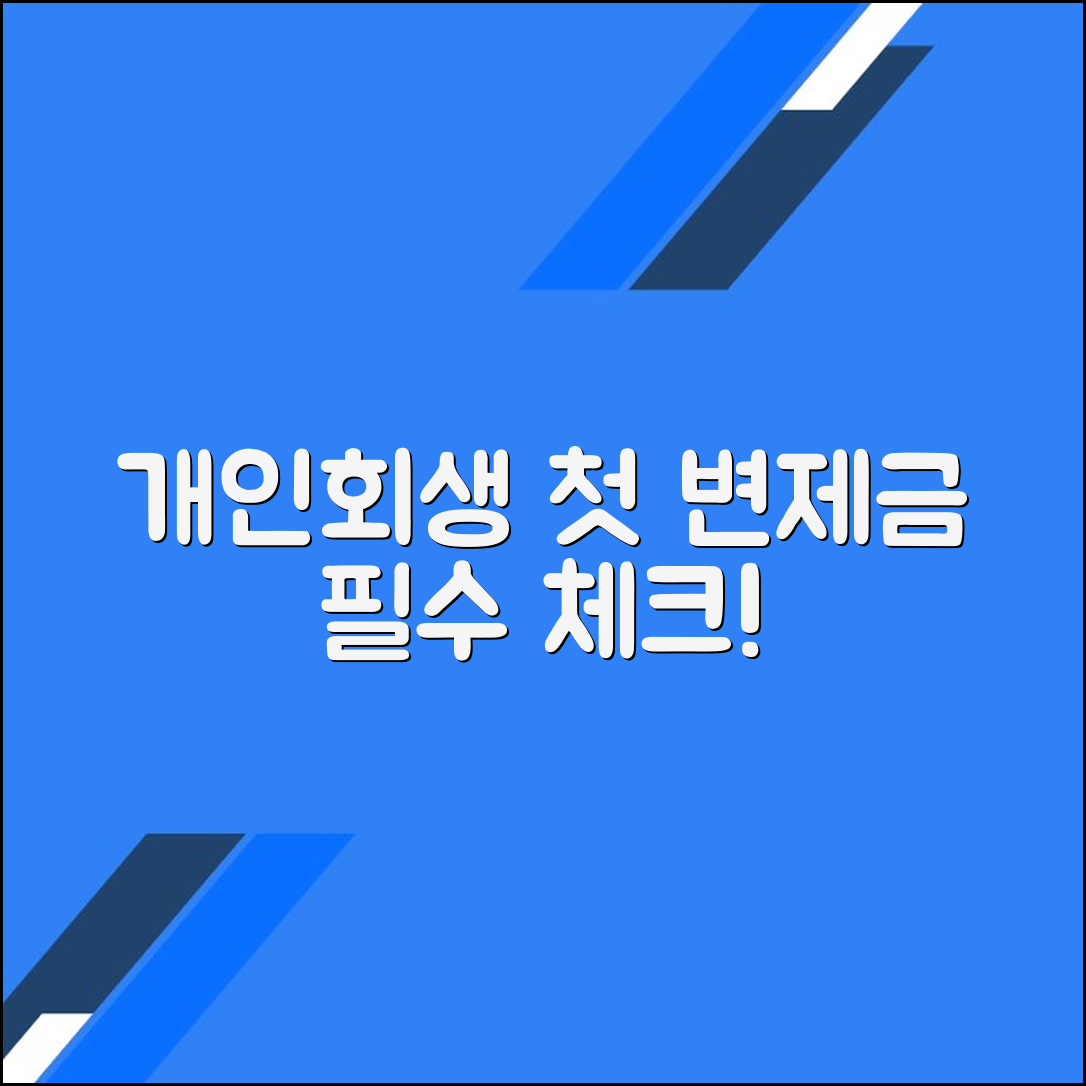 개인회생 첫 변제금 납부를 위한 막판 체크리스트와 준비 방법