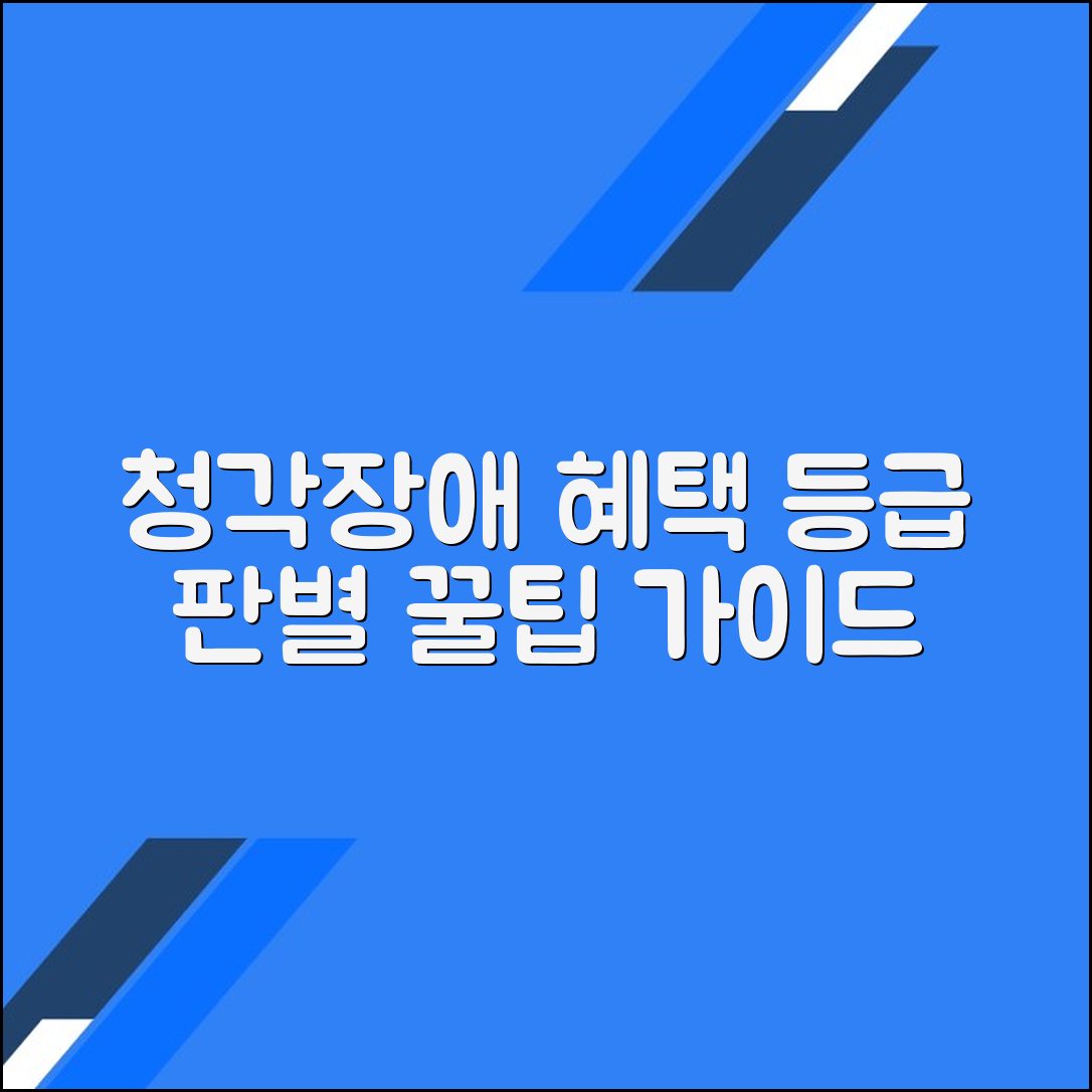 청각장애 등급 판별 시 혜택 쉽게 받는 법