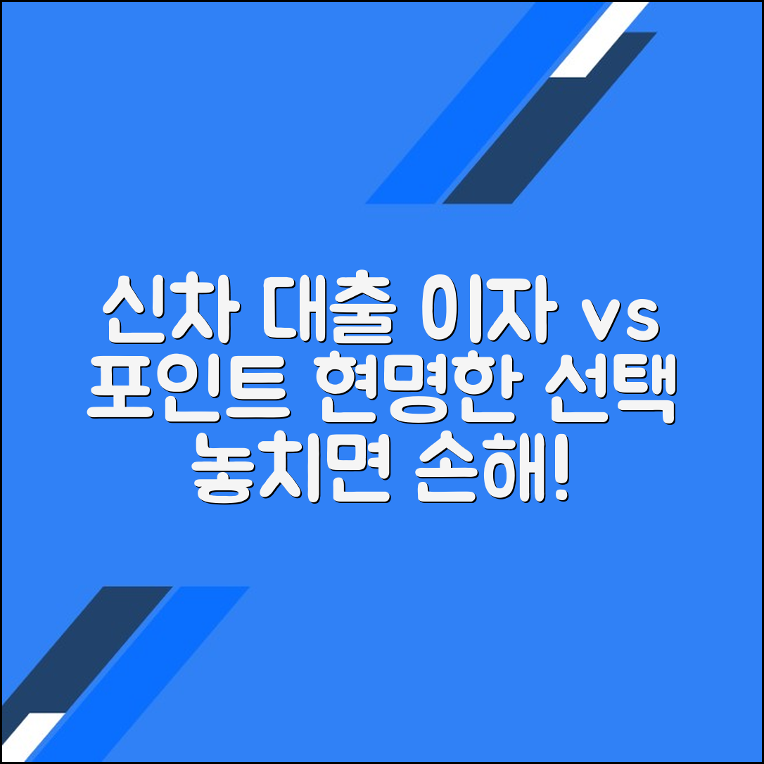 신차 구매 시 대출 이자와 포인트 적립의 조화 이해하기