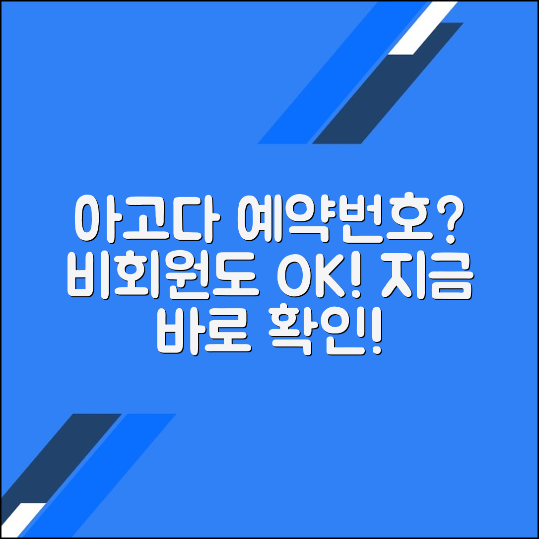 아고다 예약번호 조회 및 비회원 예약 확인 방법