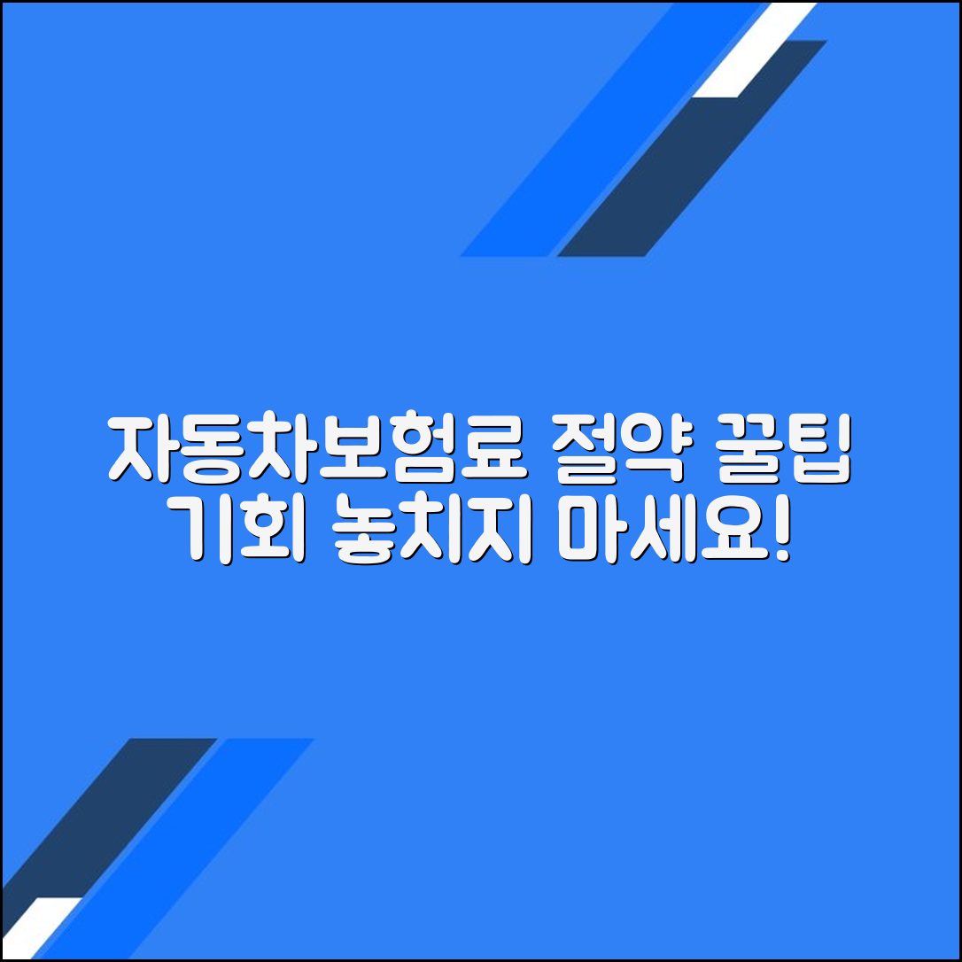 자동차보험료를 줄이는 스마트한 방법과 기회