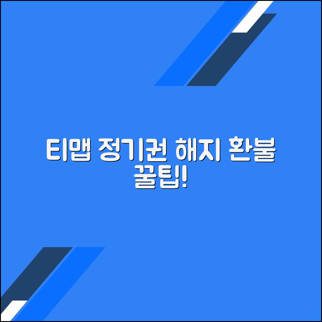 티맵 오토 정기권 해지하고 환불 받기